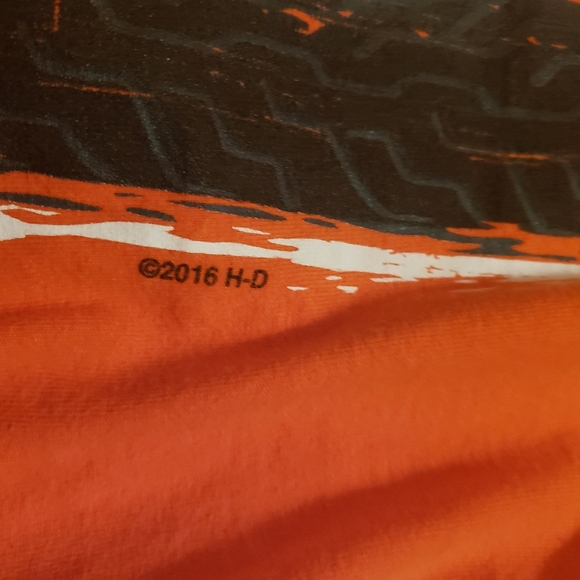 Harley-Davidson Fargo ND Orange Mens   Tee 2014 - 2016 L - Picture 5 of 6